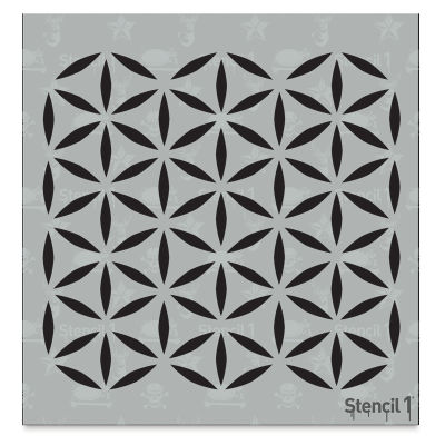 Stencil1 Stencil - Moroccan Petals, Repeat Pattern, 5-3/4'' x 6''