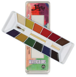 Yarka Semi Moist Watercolor Pan 12-Color Set. Out of package.