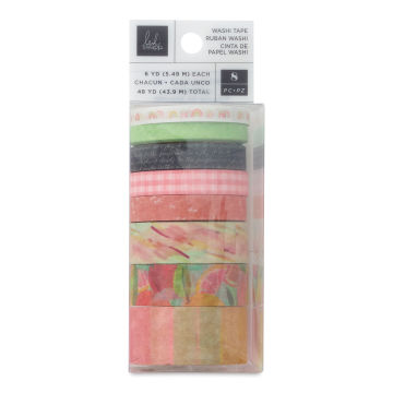 American Crafts Washi Tape - Sun Chaser, Pkg of 8, front of the packaging