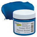 Stencil Butter Acrylic Paint - Ocean Blue, 2 oz, Jar