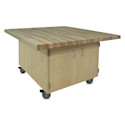 Hann Art and Printmaking Workstation - Maple Top, 2-Door, with Casters