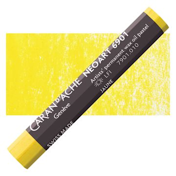 Open in modal - Caran d’Ache Neoart 6901 Pastel - Yellow, pastel and swatch