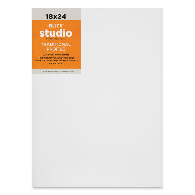 Blick Studio Stretched Cotton Canvas - Traditional Profile, 18" x 24"