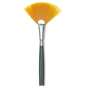 Escoda Barroco Toray Gold Synthetic Brush - Fan, Long Handle, Size 2