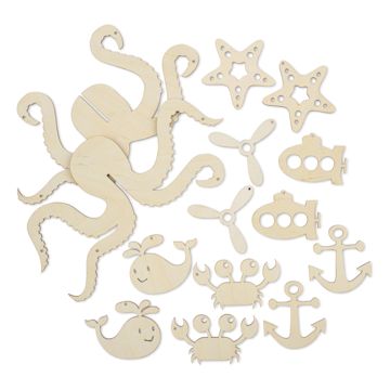 Open in modal - Leisure Arts Wood Mobile Beach Kit (Kit contents)