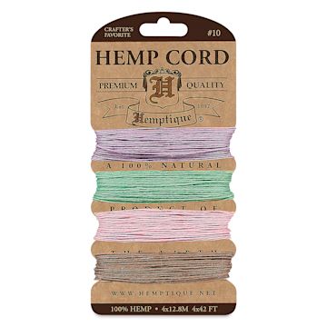 Open in modal - Hemptique Hemp Cord Card - Vintage Colors, 120 ft, 10 lb