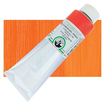 Open in modal - Old Holland Classic Oil Color - Cadmium Yellow Orange, 225 ml tube and swatch