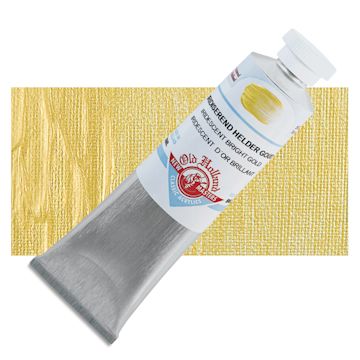 Open in modal - Old Holland New Masters Classic Acrylic Paint - Iridescent Bright Gold, 60 ml tube and swatch