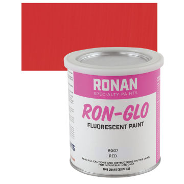 Ronan RON-GLO Fluorescent Paint - Red, Quart
