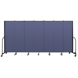Screenflex Portable Room Dividers - 6 ft x 13 ft, Blue, Portable, 7 Panel
