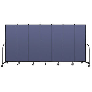 Screenflex Portable Room Dividers - 6 ft x 13 ft, Blue, Portable, 7 Panel