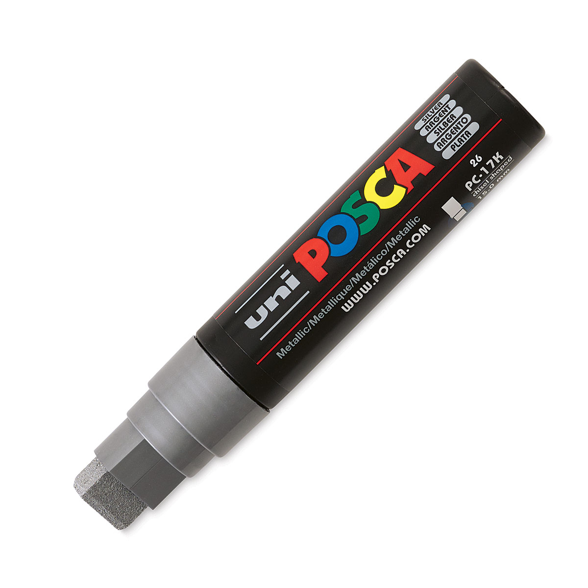 Uni-Posca Paint Marker - Silver, Extra Broad Tip, 15 mm