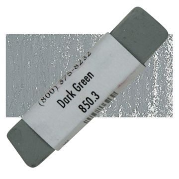 Open in modal - Great American Handmade Pastel - SOM Dark Green 3, 850.3 pastel and swatch