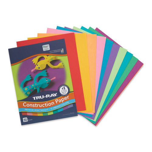 Pacon Tru-Ray Construction Paper, 76 lbs., 9 x 12, Turquoise, 50