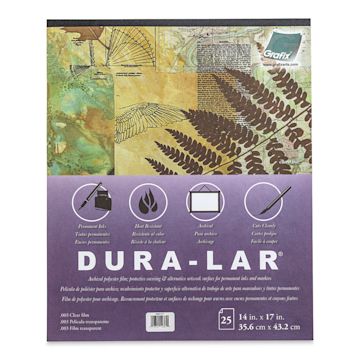 Open in modal - Grafix Dura-Lar Clear Acetate Alternative - 14" x 17" x .003", Pad, 25 Sheets