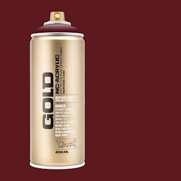 Open in modal - Montana Gold Acrylic Professional Spray Paint - Purple Red, 400 ml (Spray can with color swatch)