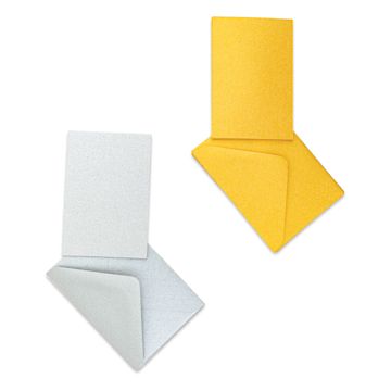Open in modal - Original Crown Mill Flat Mini Cards and Envelopes - Gold and Silver, Pkg of 10