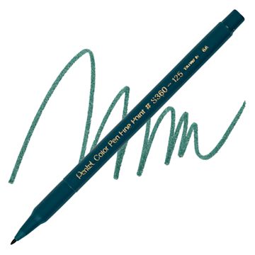 Open in modal - Pentel Color Pen - Dark Green pen and swatch