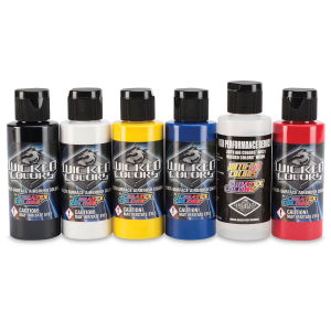 Createx Wicked Colors Airbrush Color - 2 oz, Set of 6, Primary