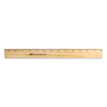 Westcott 18 Ruler Wood Metal Edge