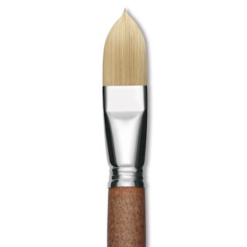 Open in modal - Escoda Futura Synthetic Bristle Brush - Series 5414, Filbert, Size 24, Long Handle, close-up