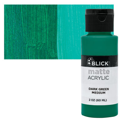 Blick Matte Acrylic - Dark Green Medium, 2 oz bottle