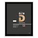 Deha Design Fontana Wood Frame - with Easel Back, Black, 8" x 10"