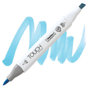 TOUCH Twin & Brush Alcohol Markers available in 204 colors ShinHan TOUCH  Twin Tip Marker B67 Pastel Blue ShinHan TOUCH Twin Tip Brush Marker B67  Pastel, By City Stationery Group SAL