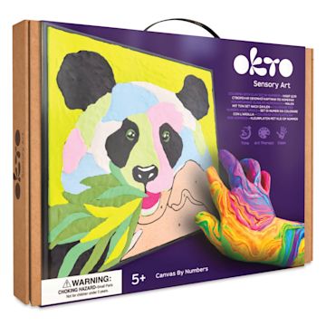 Open in modal - Okto Sensory Art Clay Color By Number Kit - Panda - front of packaging