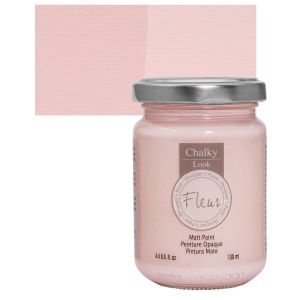 Fleur Chalky Look Paint - Pink Rococo, 4.4 oz jar