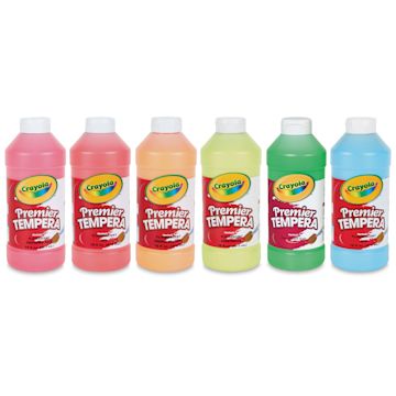 Open in modal - Crayola Premier Tempera - Fluorescent Set of 6 