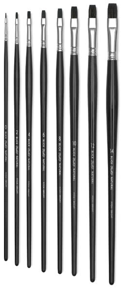 Blick Studio Fitch Brushes - All sizes of Bright Brush shown