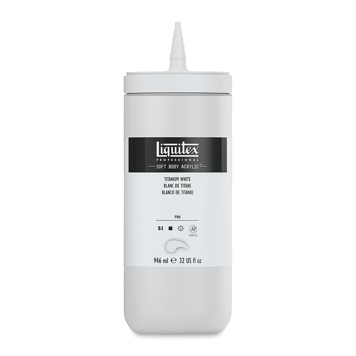 Liquitex Soft Body Artist Acrylics - Titanium White, 946 ml