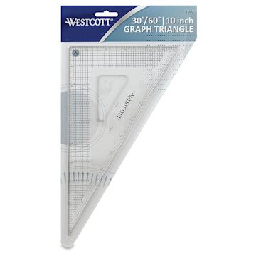 Open in modal - Westcott Gridded Triangle - 10", 30-60 Degree - front of packaging