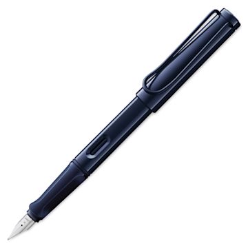 Open in modal - Lamy Safari Fountain Pen - Dark Dusk, Extra Fine Nib, cap off