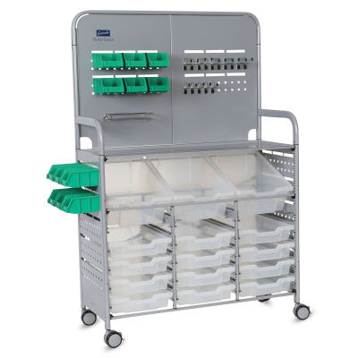 Gratnells Makerspace Cart - Silver with Translucent