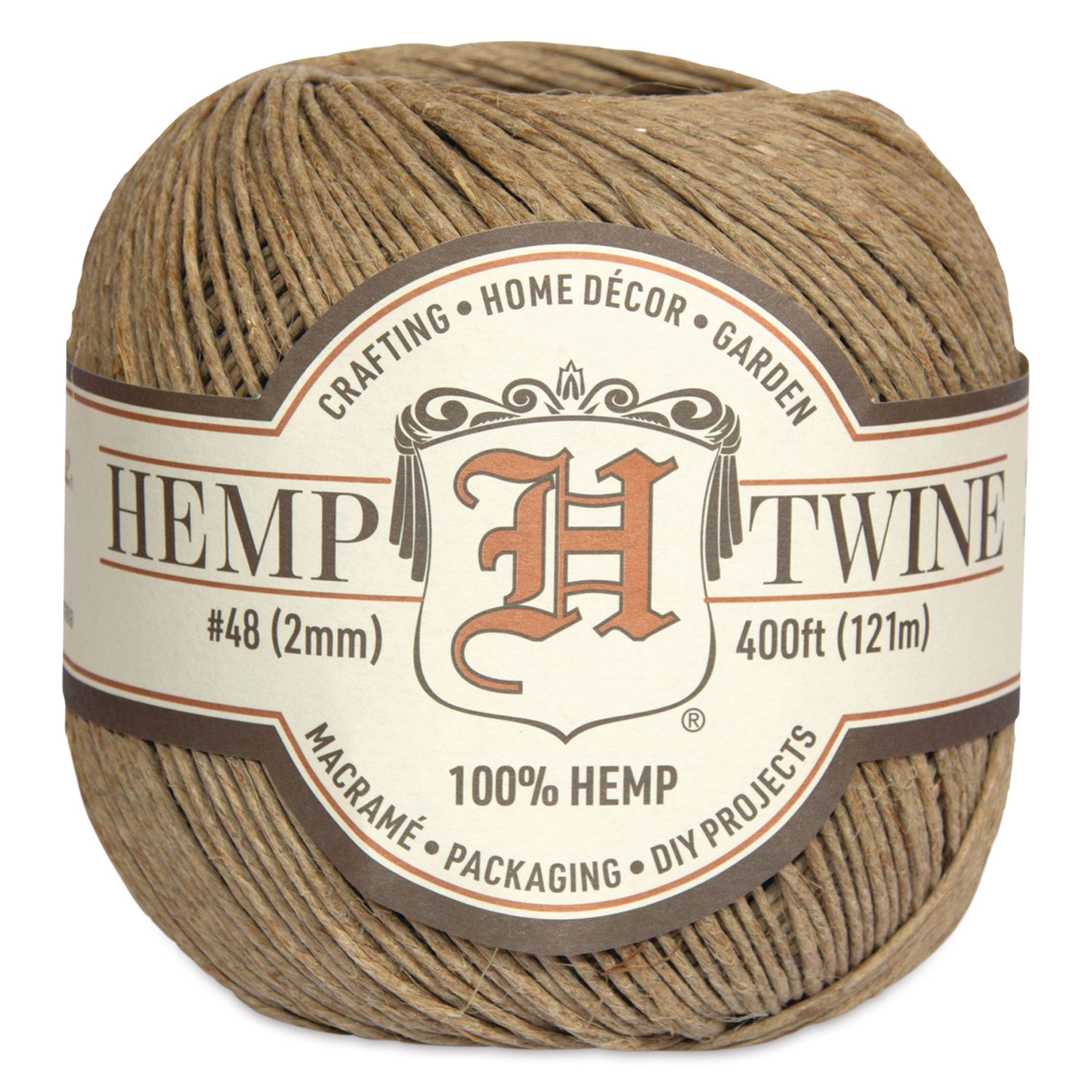 Hemptique Cotton Bakers Twine Spool 2 Ply, 410-Feet, Black