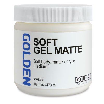 Golden Soft Acrylic Gel Medium - Matte, 16 oz jar