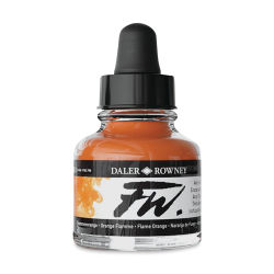 Daler-Rowney FW Acrylic Water-Resistant Artists Ink - 1 oz, Flame Orange