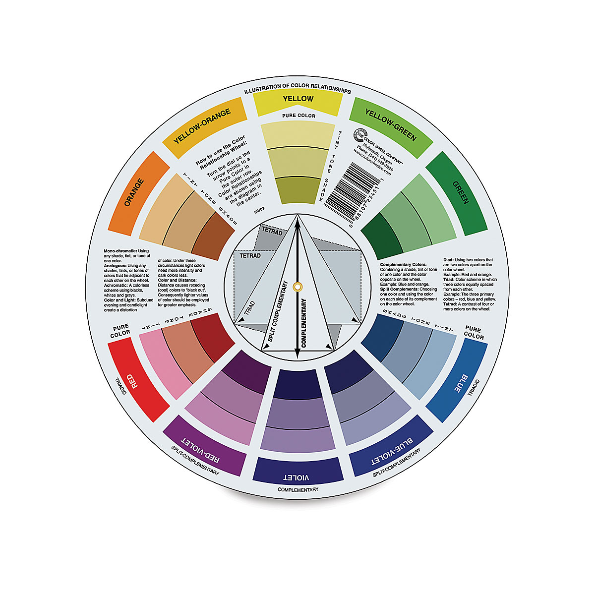 Artist's Color Wheel - Standard Version, 9-1/4