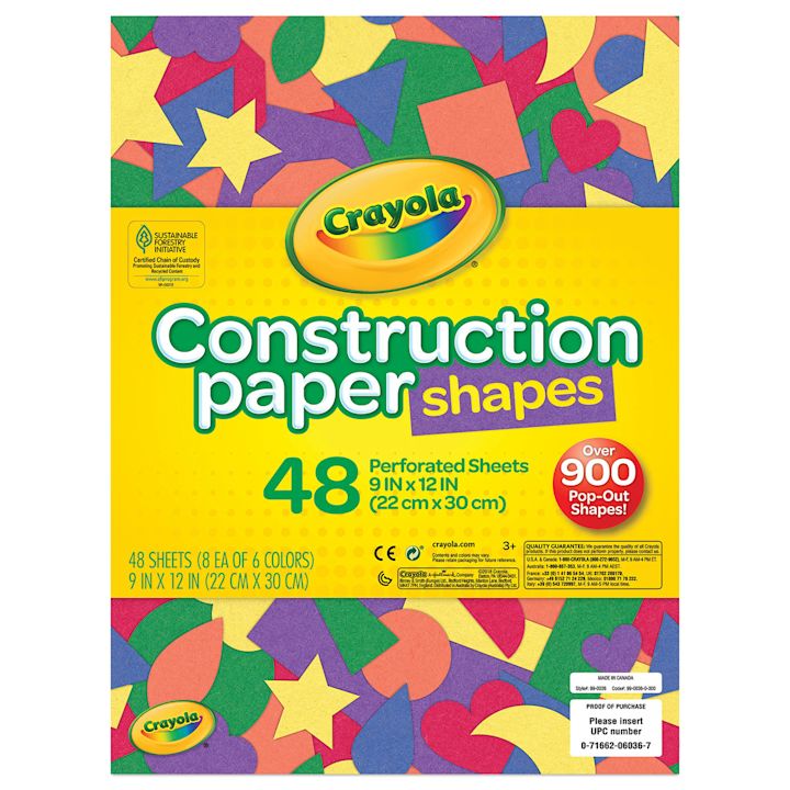 Crayola Construction Paper Shapes 48 Sheets BLICK Art Materials