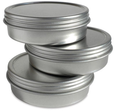Enkaustikos Empty Aluminum Tin - Set of 3 2 oz tins stacked