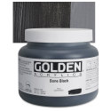 Golden Heavy Body Artist Acrylics - Black, 32 oz Jar