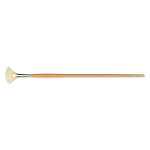 Raphael Extra White Bristle Brush - Fan, Long Handle, Size 8