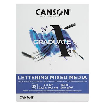 Open in modal - Canson Graduate Lettering Mixed Media Pad - 9" x 12", front cover