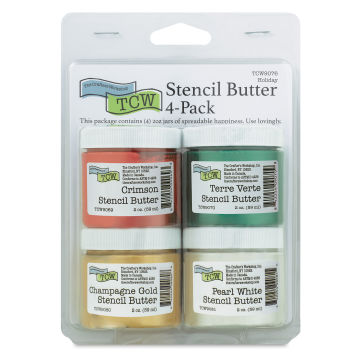The Crafter's Workshop Stencil Butter - Holiday, 2 oz, Pkg of 4 (Front of package)