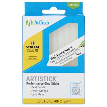 Open in modal - AdTech Artistick Performance Mini Glue Sticks - Pkg of 30 - front of packaging