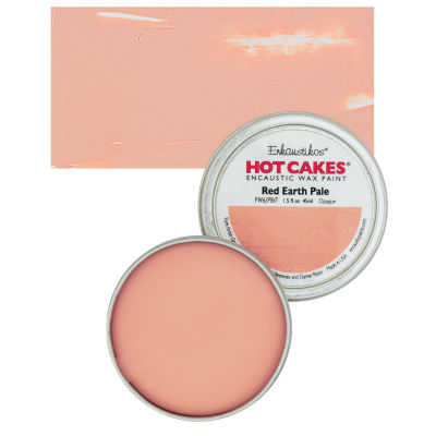 Enkaustikos Hot Cakes Encaustic Wax Paint - Red Earth Pale, 45 ml tin