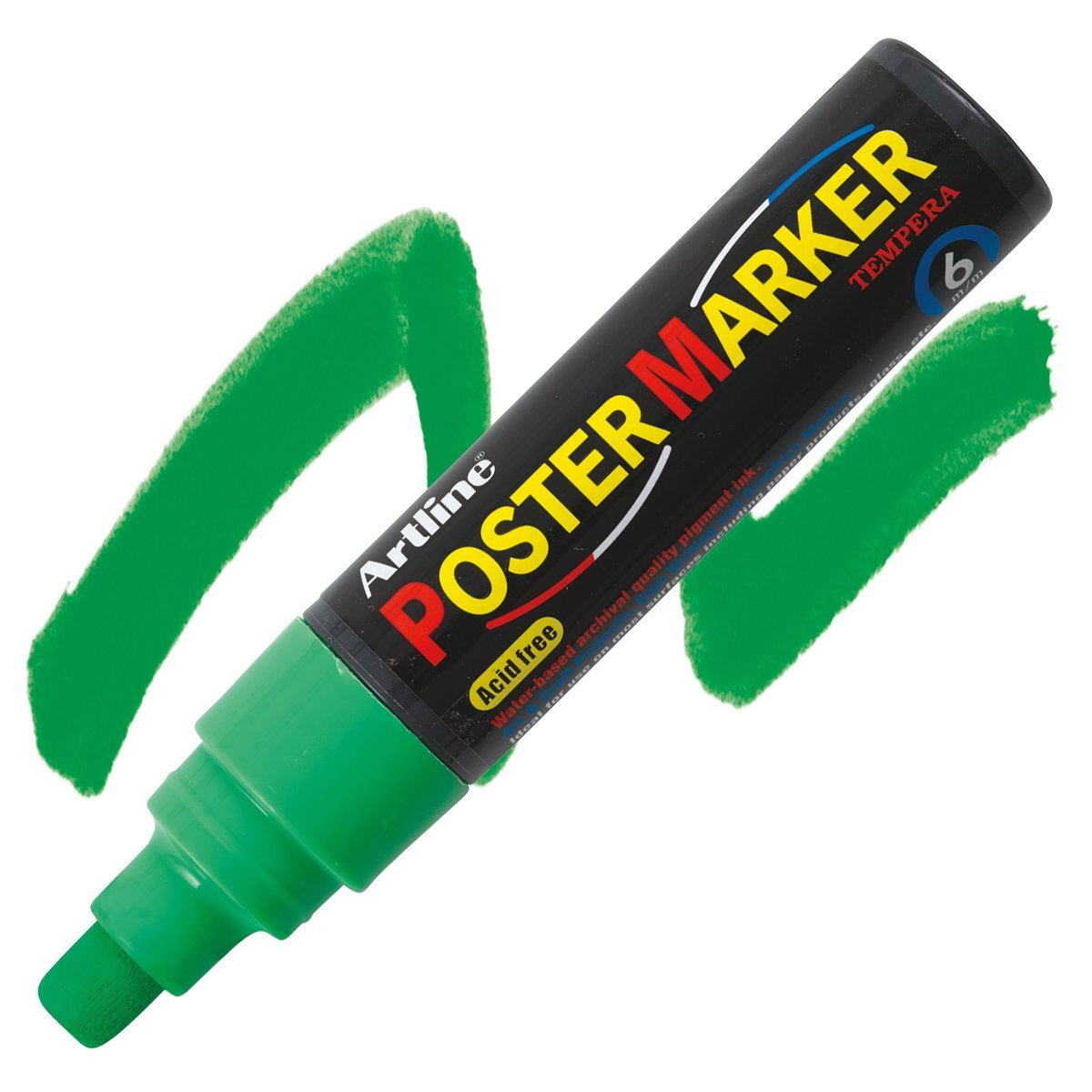 Artline Poster Markers - 6 mm Tip, Fluorescent Green