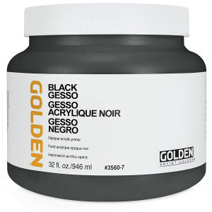 Golden Gesso - Black, 32 oz jar